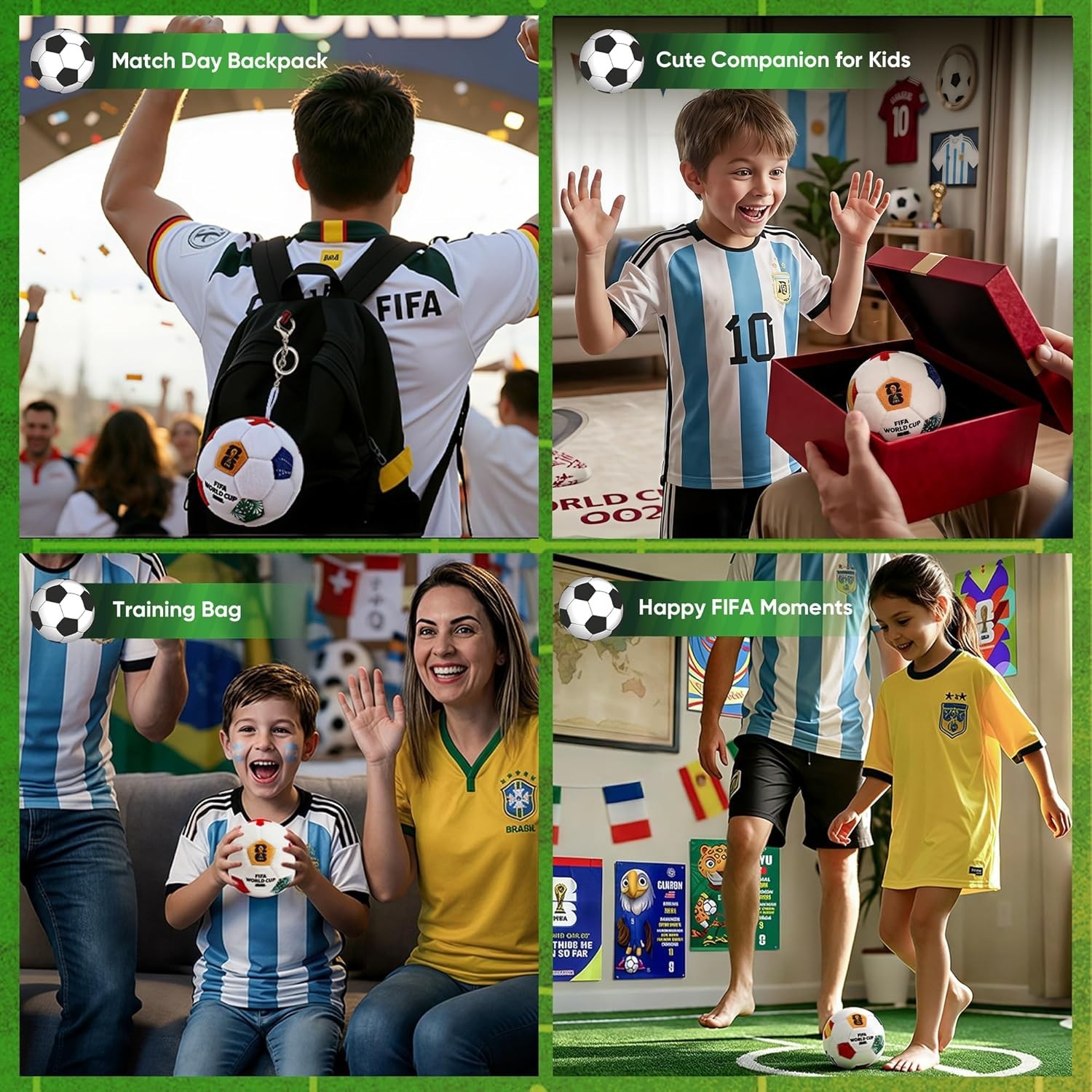 MESUCA FIFA World Cup 2026 Soccer Ball Plush 4.72 inches/12cm,