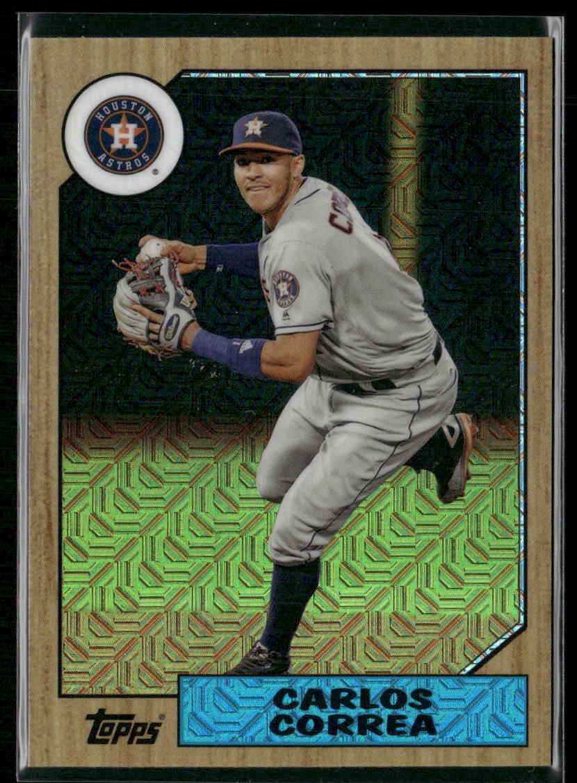2017 Topps #87-CC Carlos Correa 1987 30th Anniversary Chrome Mojo, Astros