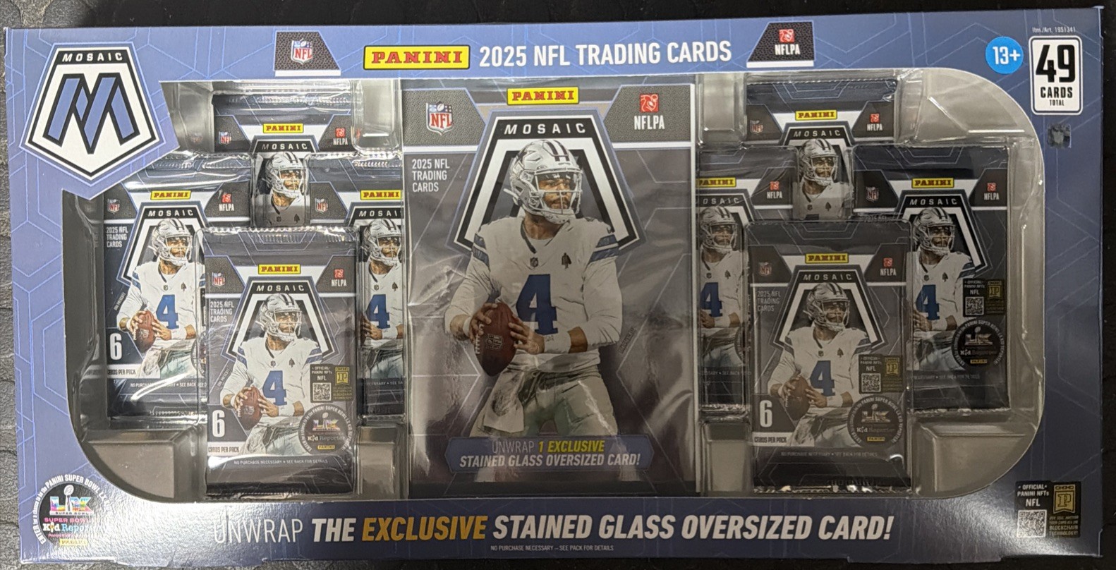 2025 Panini Mosaic NFL Costco Exclusive Trading Cards Bundle Box