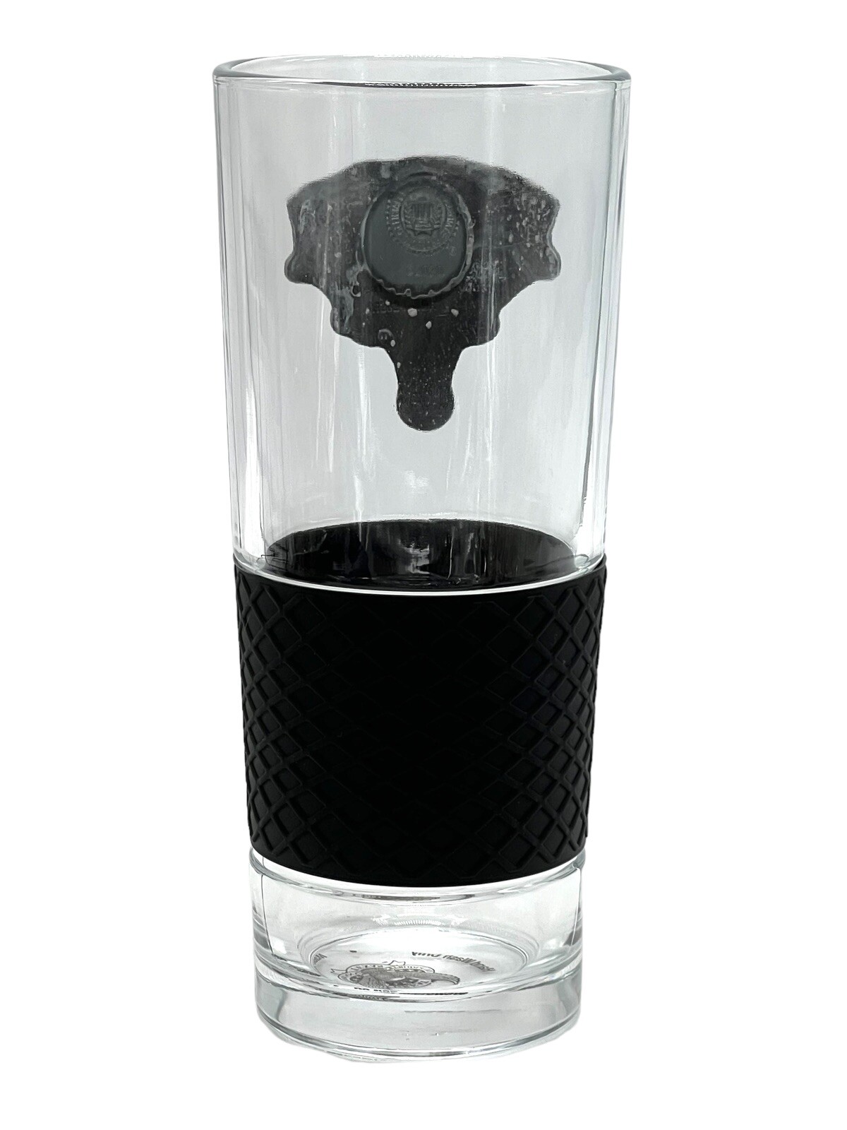 Texas Longhorns 22oz. Great American Products Pint Glass Metal Logo Silicon Grip