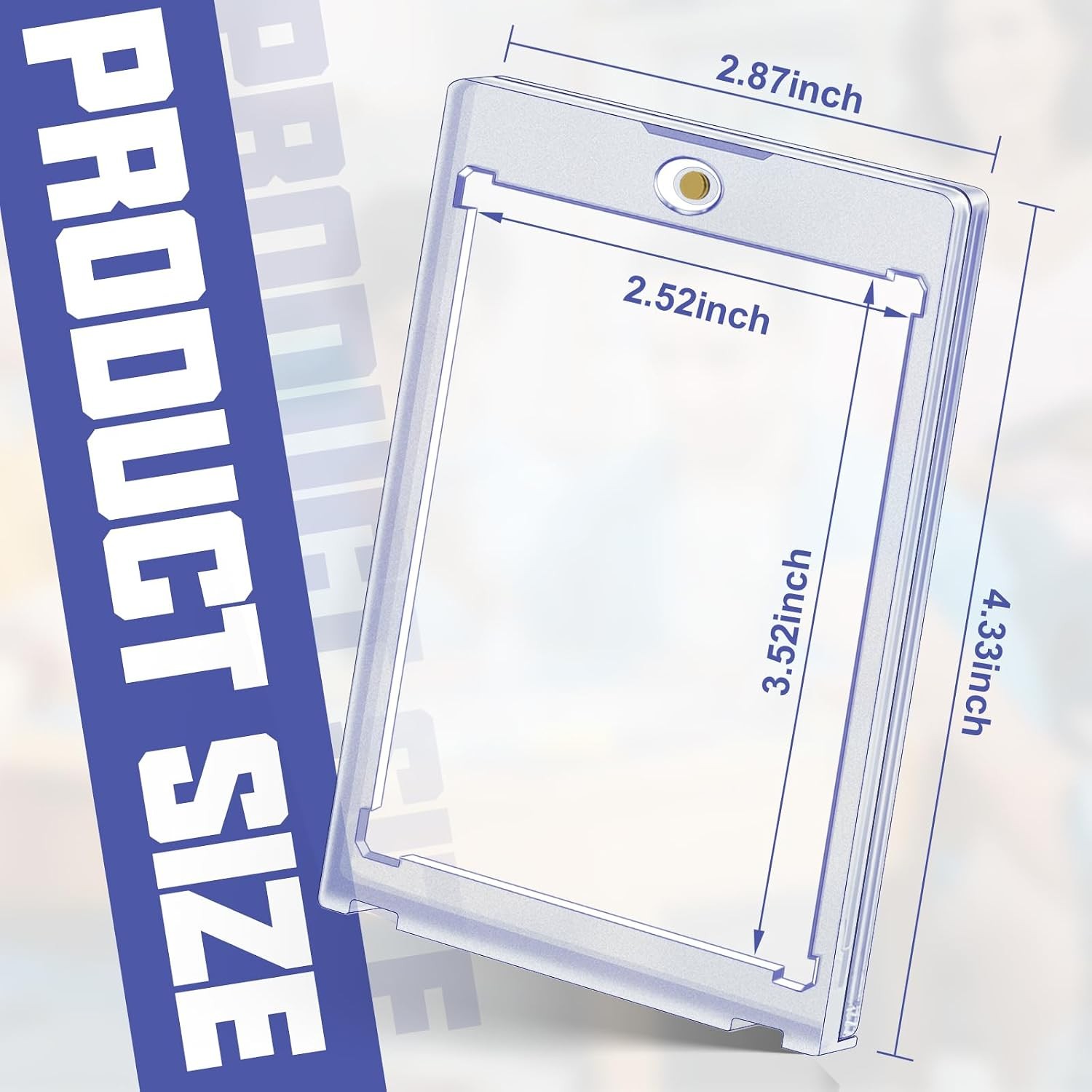 5 ct Magnetic Card Holders for Trading Cards 35 pt Hard Cards Sleeves Case Fit