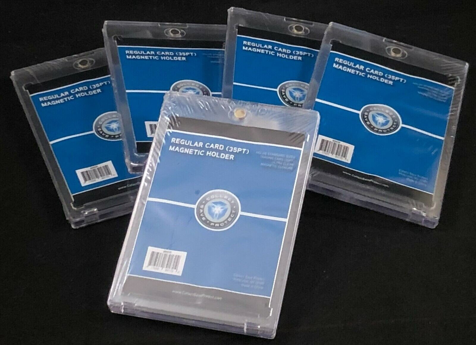 (100) CSP ONE TOUCH MAGNETIC 35PT REGULAR TRADING CARD UV PROTECTION HOLDERS