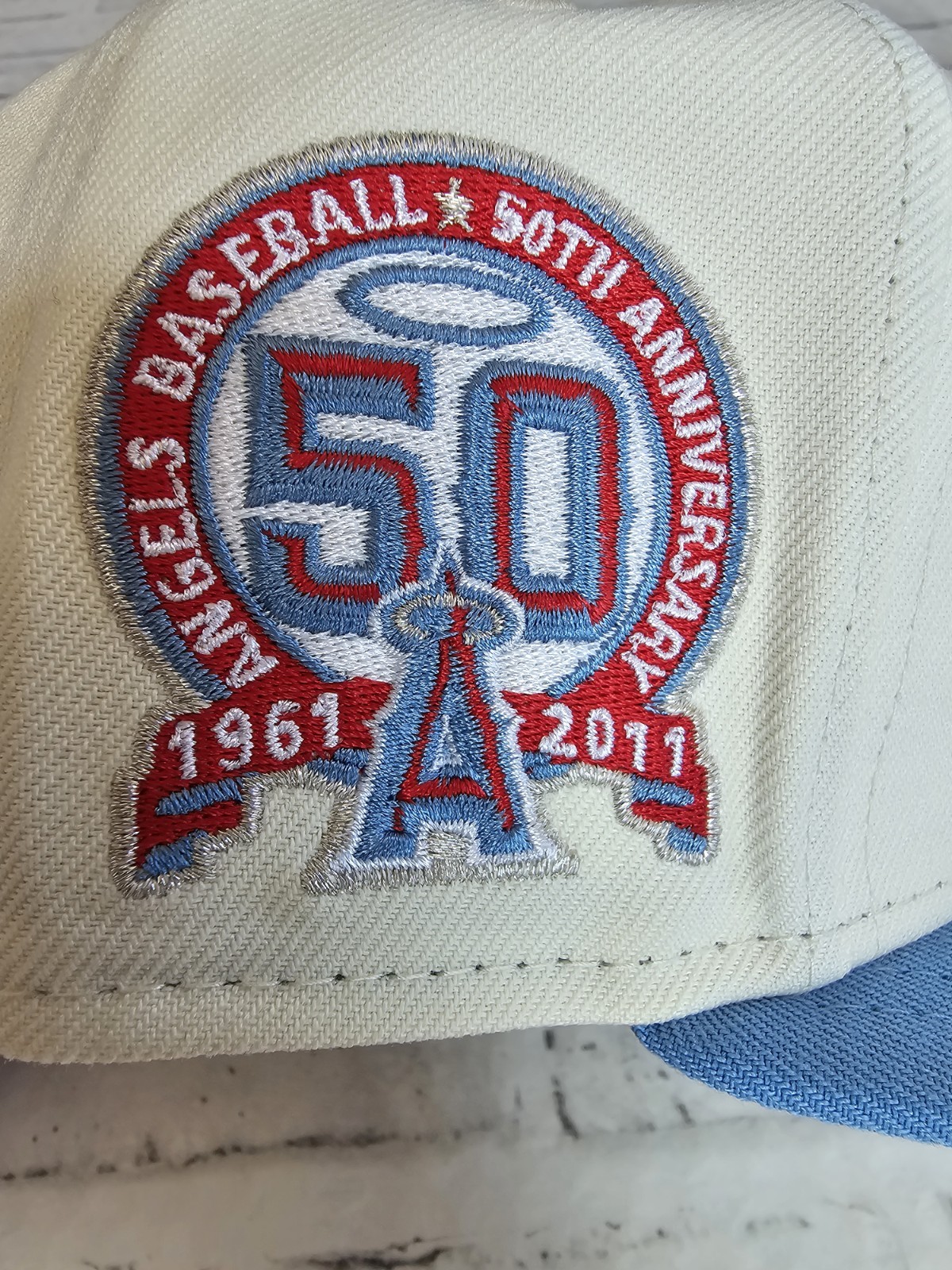 Angels 7 1/4 New Era 59fifty 50th Anniversary Cap