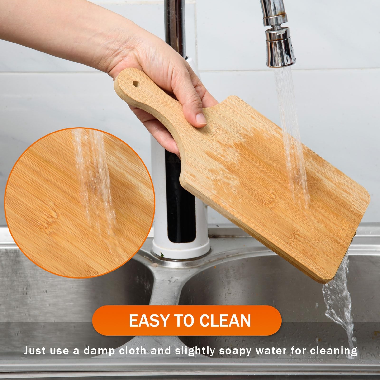 24 Pcs Thicken Bamboo Cutting Board Bulk 11×5 Inch 11x5x0.39 Inch, 24 Pieces