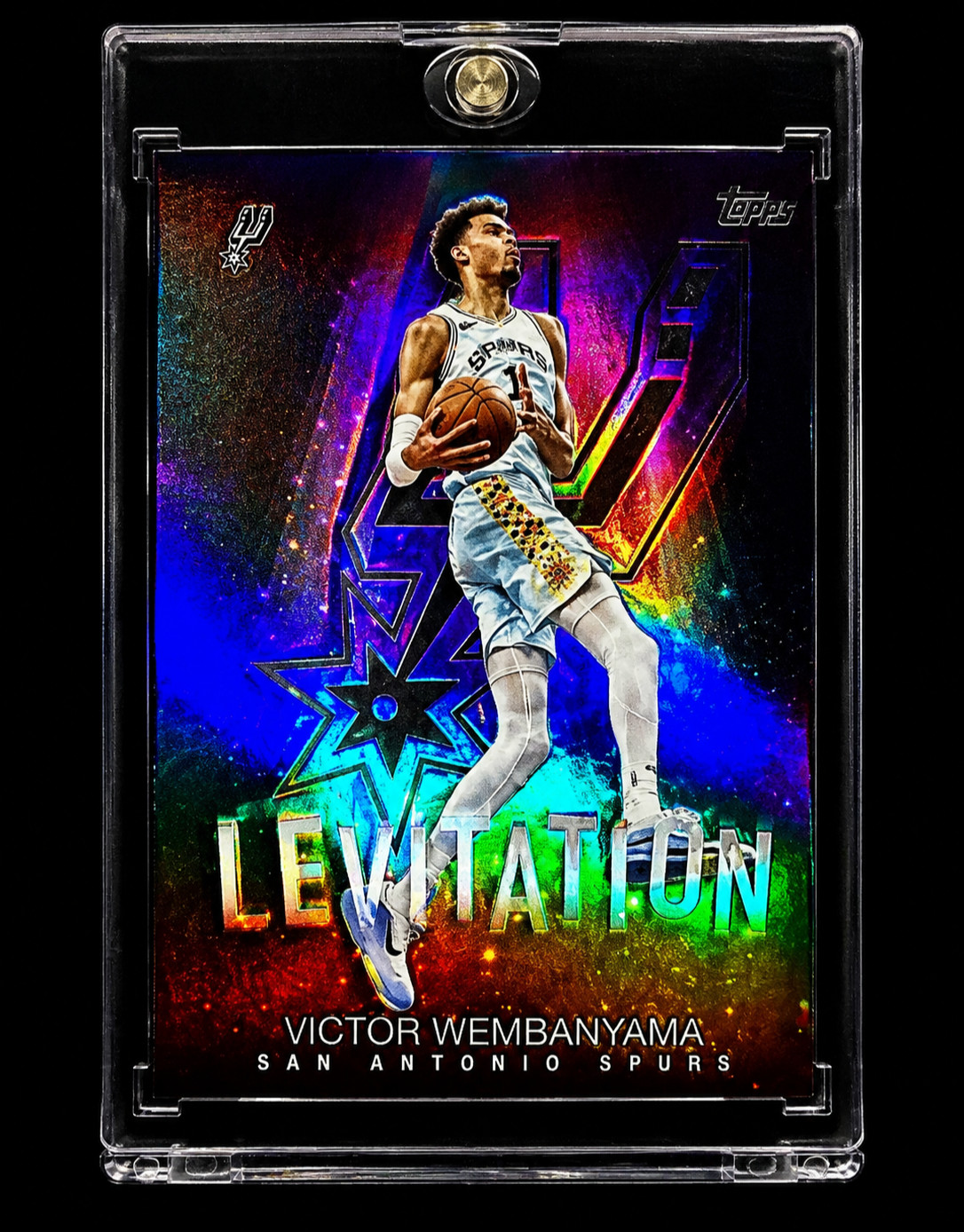 VICTOR WEMBANYAMA BLACK LOGOFRACTOR SP Insert Rare Spurs NBA Finals MVP Potentia