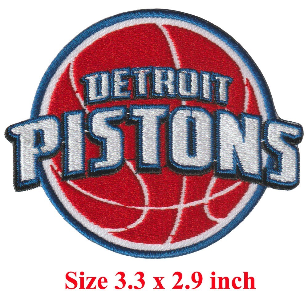 Wholesale Detroit Pistons Basketball Logo Size 3.3″x2.8″ in Sew Iron On Patches