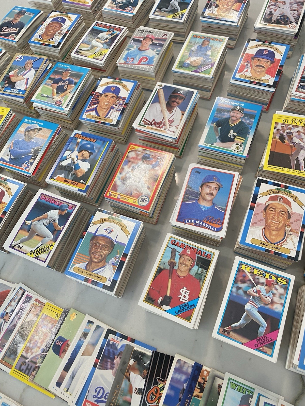 Vintage MLB Baseball Cards Lot Of 1000. 1980s, 1990s, 2000s, Great variety.