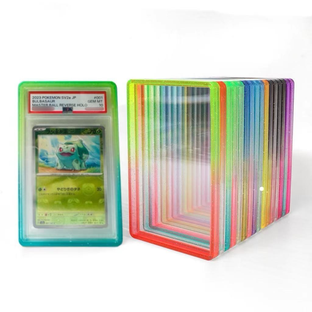 Gradient Glitter TPU 35pt Graded Card Slab Protector for PSA Slab Bumper Guard