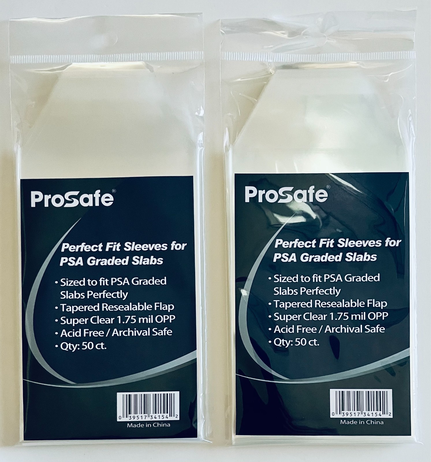 Card Sleeves Perfect Fit Resealable for PSA Slabs Trading Cards Protection