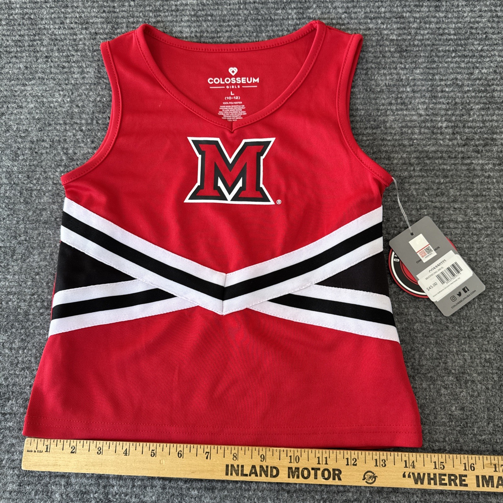 Miami RedHawks Colosseum Girls Youth M(7-8) L(10-12) Cheerleader Set Mixed Sizes