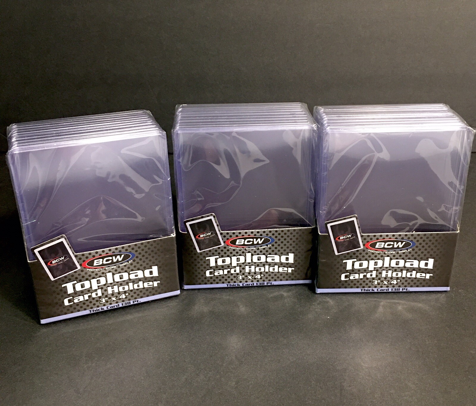 New! Sealed 10 Pack of BCW Toploaders Card Holder 3×4 Thick Cards 138 PT Jerseys