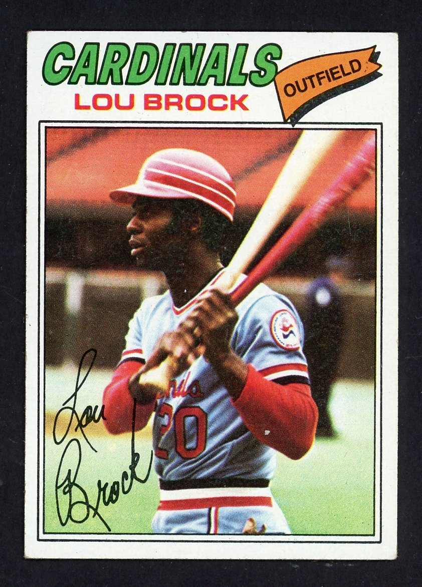 1977 Topps LOU BROCK St. Louis Cardinals #355 VG/EX+ Condition (2)
