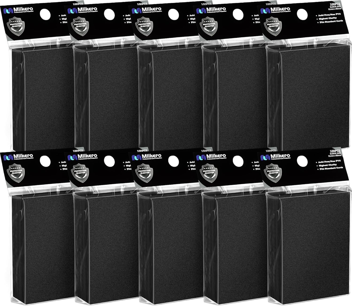 1000 Counts Black Card Sleeves, Matte Card Sleeve Deck Card Protectors, Tradi…