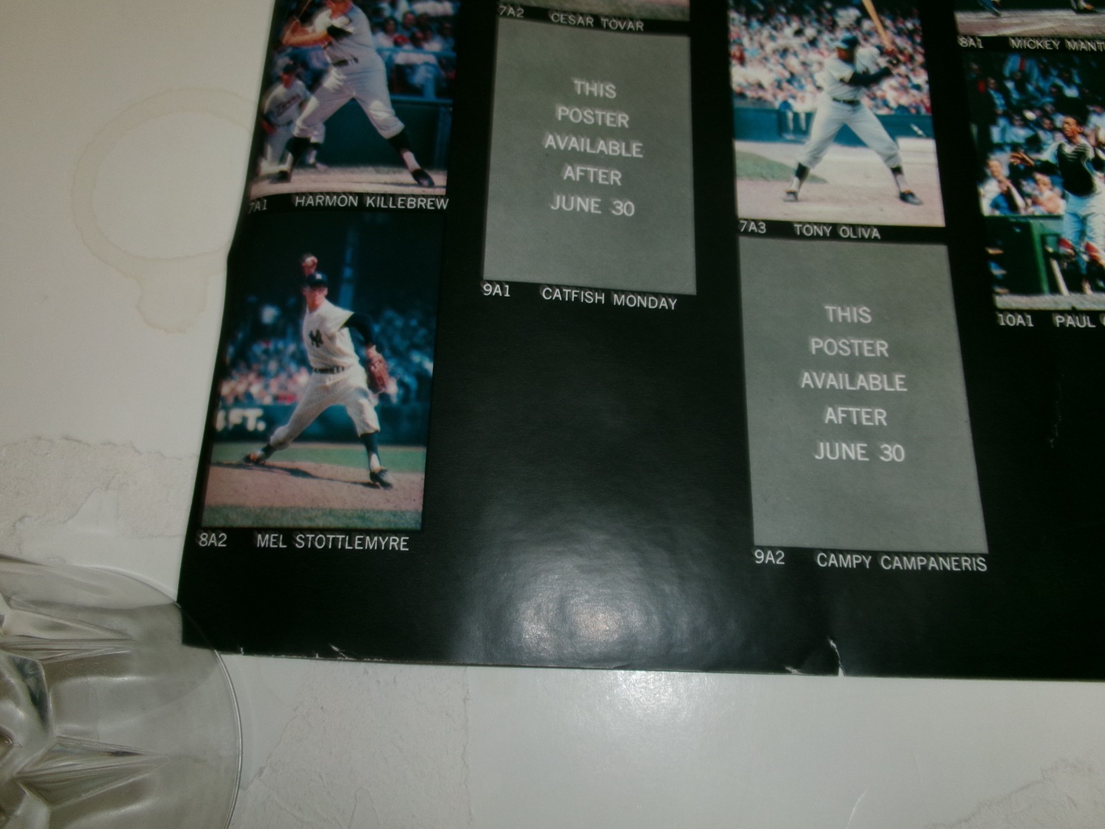 Vintage Sports Illustrated 1968 MLB Posters-Original Order Form-2 Sided-14″x21″!