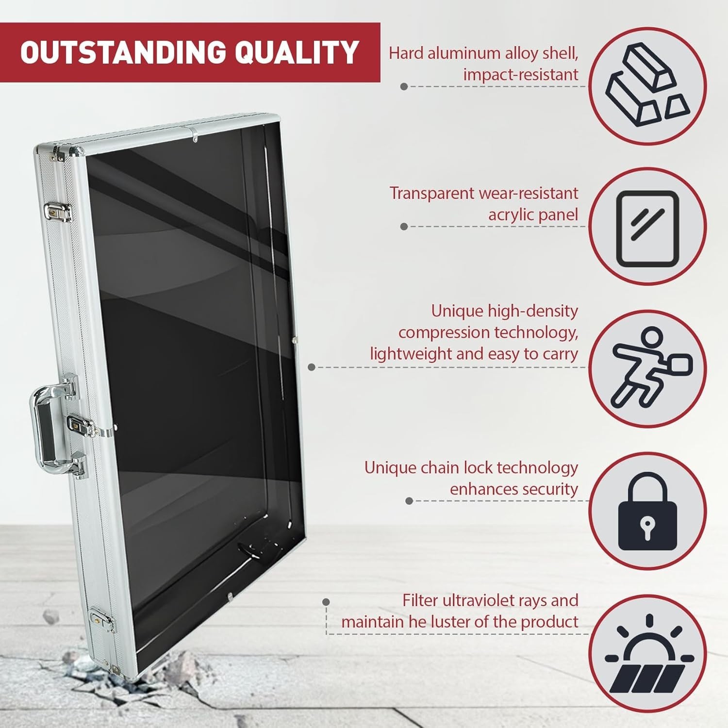 Card Show Display Case Large Aluminum 34 X22 Lockable Trading Card Display Case