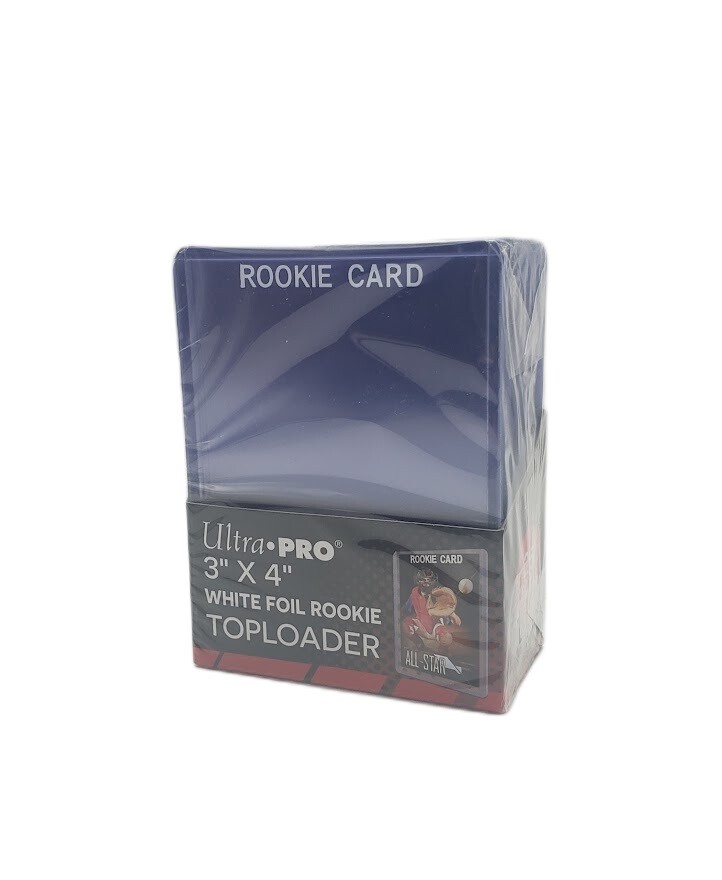 (250) Ultra Pro White Foil Rookie Card Topload Card Holder Toploaders Toploads