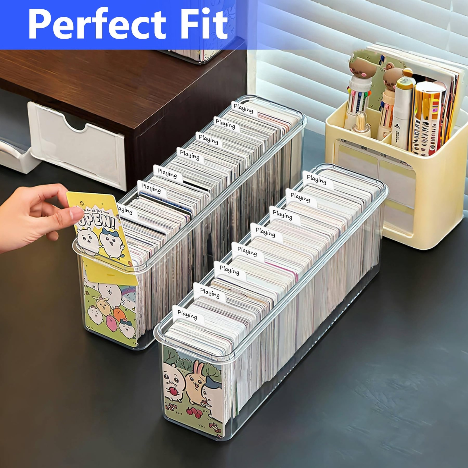 200PCS White Trading Card Dividers,Paper Divider Cards Organizer for Sport Game
