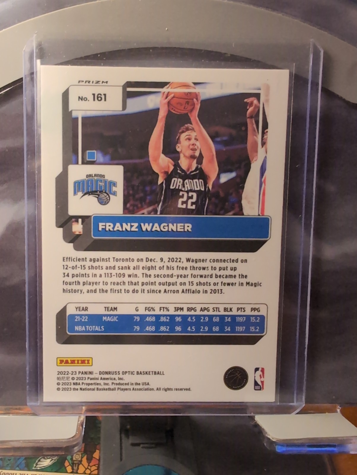 2022-23 Panini Optic – Franz Wagner – #161 – Holo Prizm