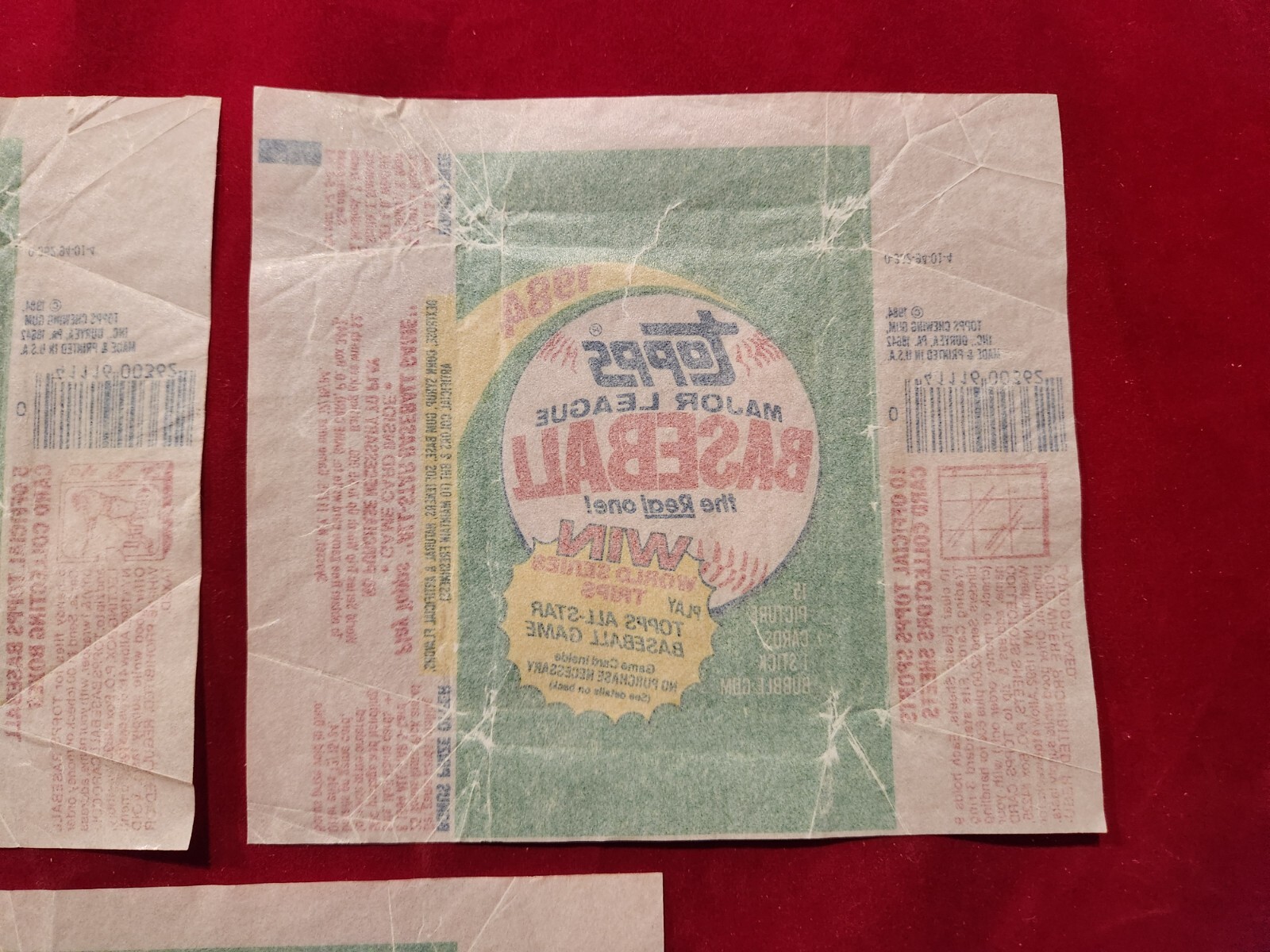 ⚾3 Set / Lot 1984 TOPPS Baseball Wax Pack WRAPPERS 4.2⚾ Mattingly RC Rookie Year