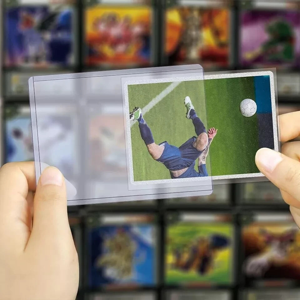 Trading Card Sleeves Hard Plastic Clear Case Holder 200 Baseball Cards Topload!!