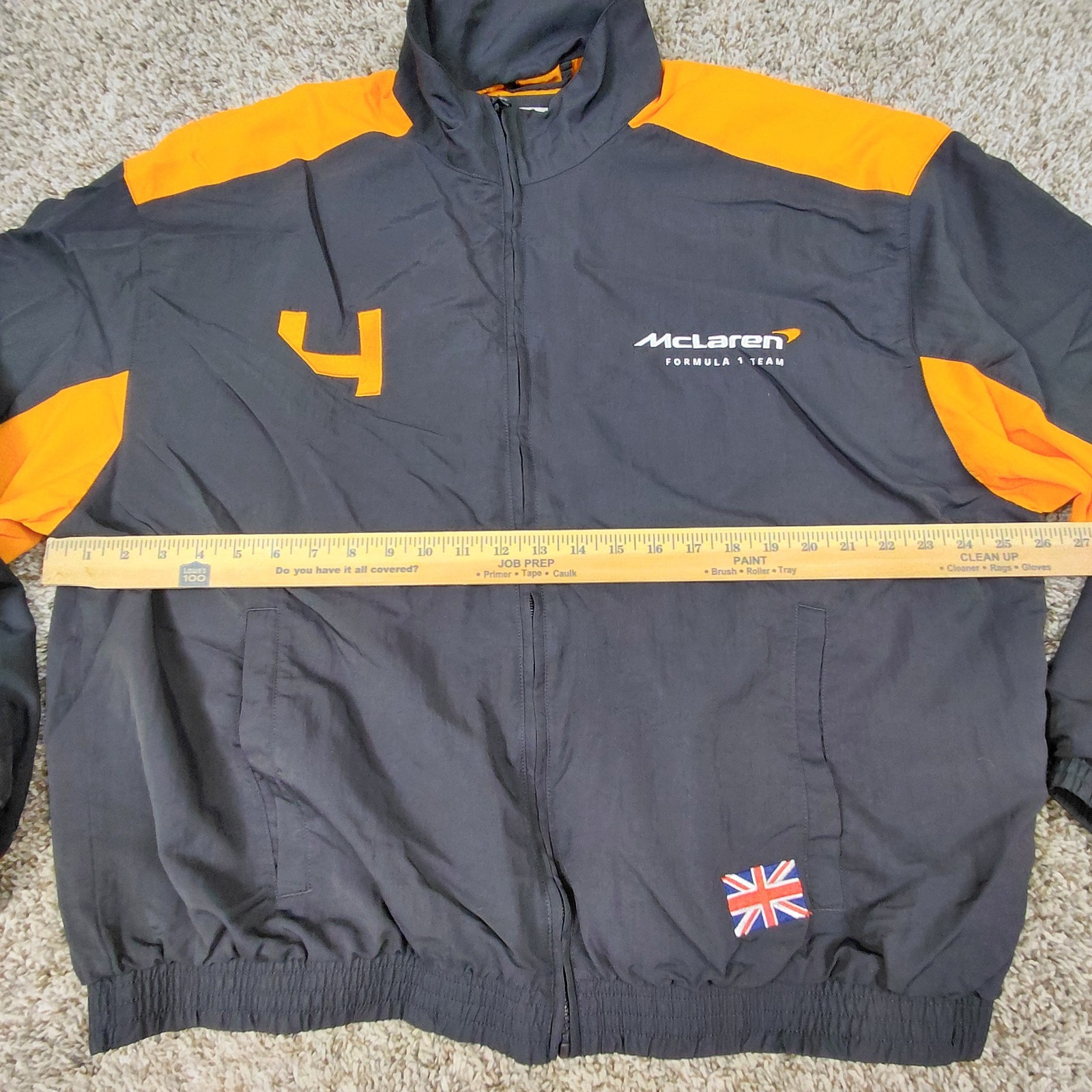 Hollister McLaren Formula 1 Team Windbreaker Jacket British Flag Track Mens XL