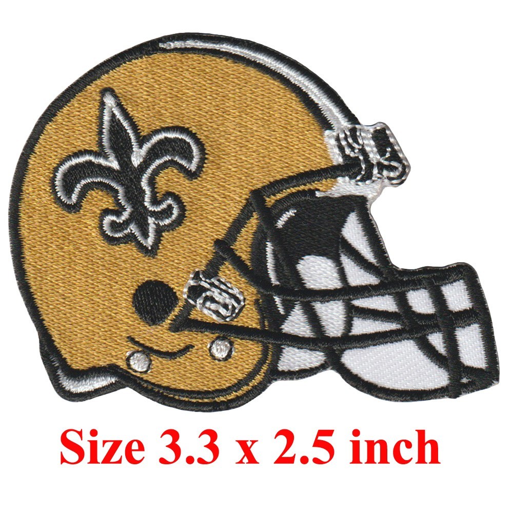 10 pcs New Orleans Saints Helmet Logo Size 3.3 in x 2.5 in Sew Iron On Patches