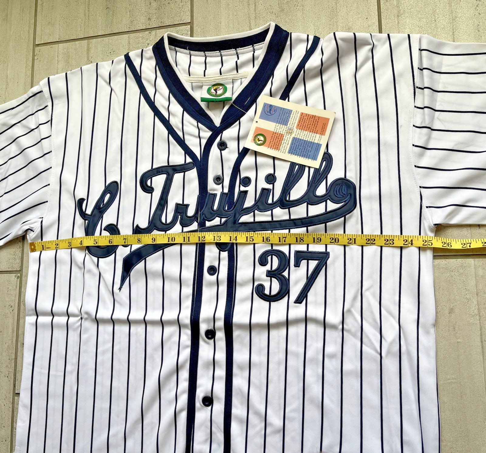 LATIN LEAGUE CIUDAD TRUJILLO THROWBACK (1879-1940) BASEBALL JERSEY #37 Sz Large