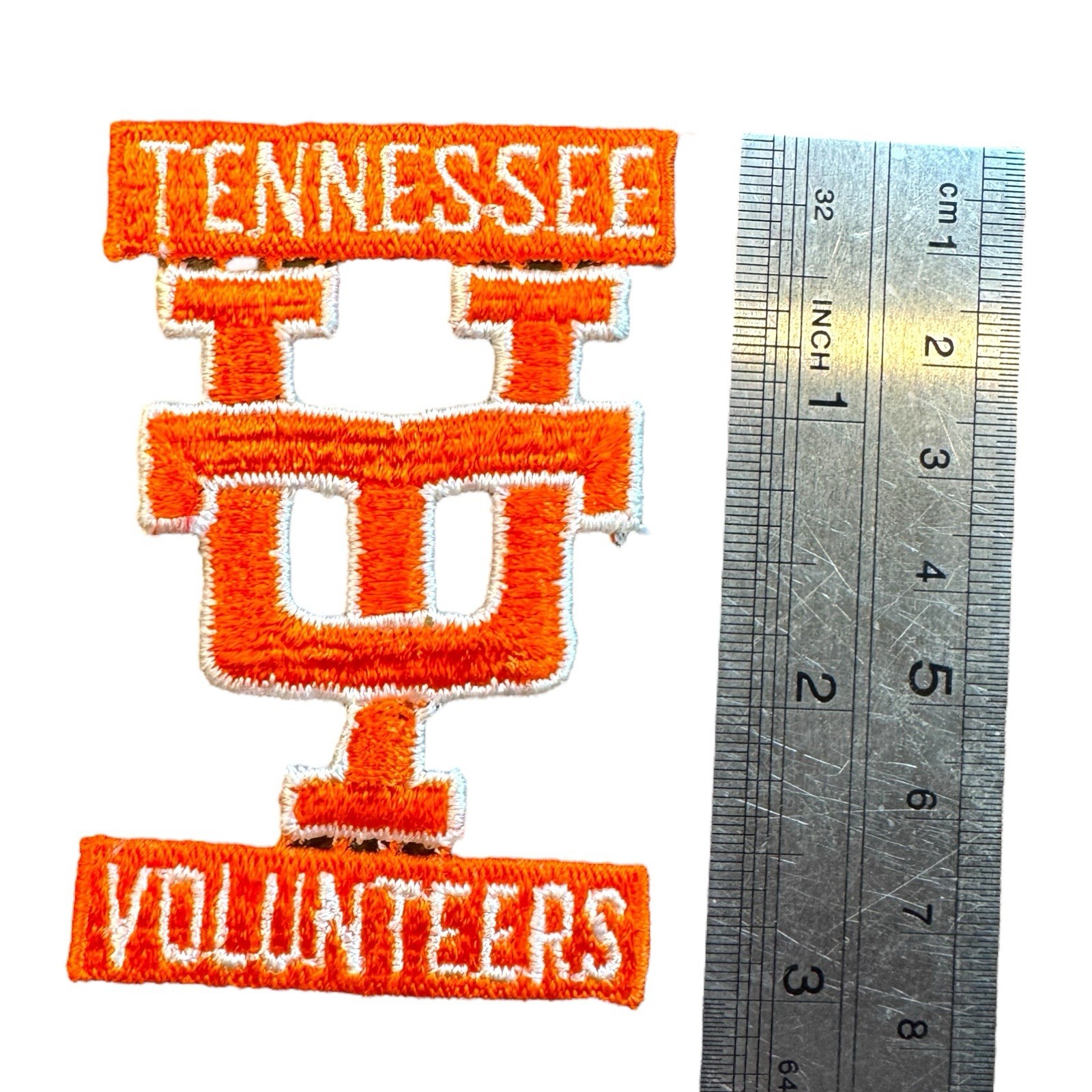 Vintage Tennessee Volunteers Patch UT Logo Orange White Sew On Embroidered
