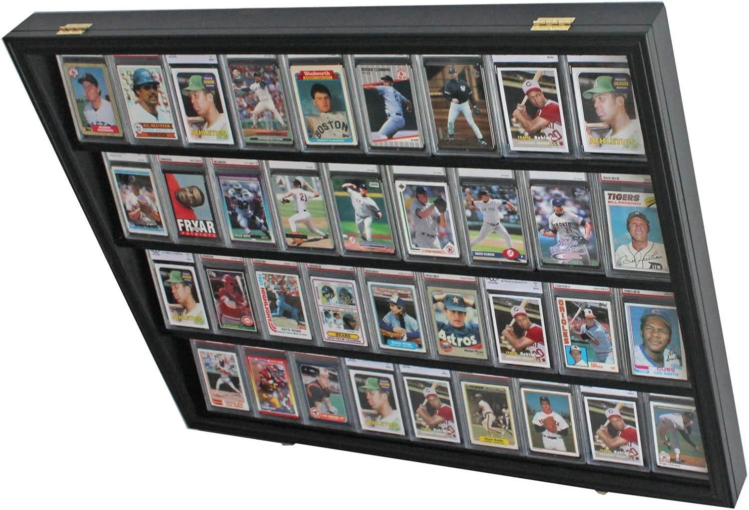Graded Trading Card Display Case 36 Sport Baseball Football PSA Slabs Cabinet