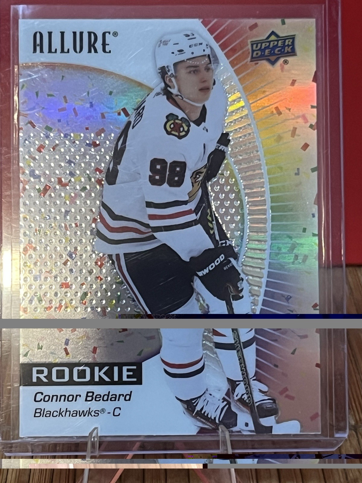 Connor Bedard #102 2023-24 Upper Deck Allure Confetti