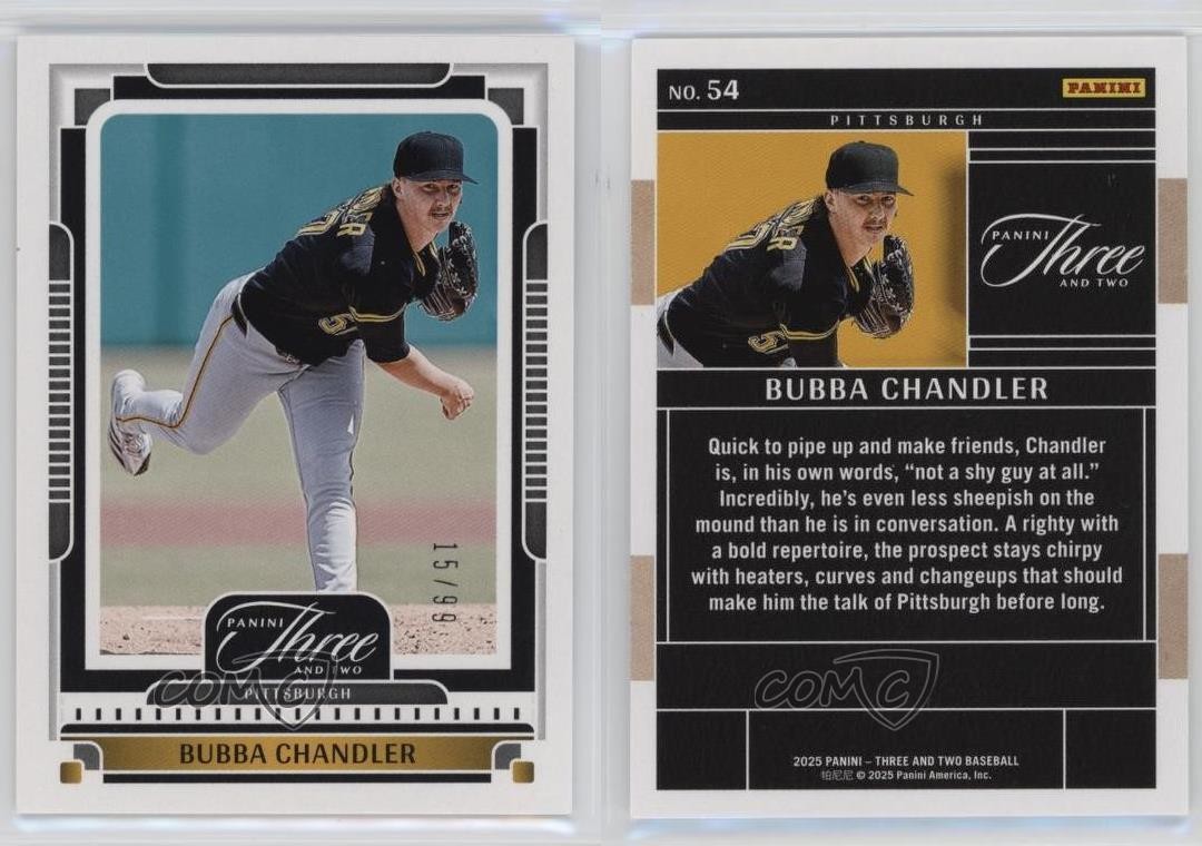 2025 Panini Three and Two 15/99 Bubba Chandler #54 8mm