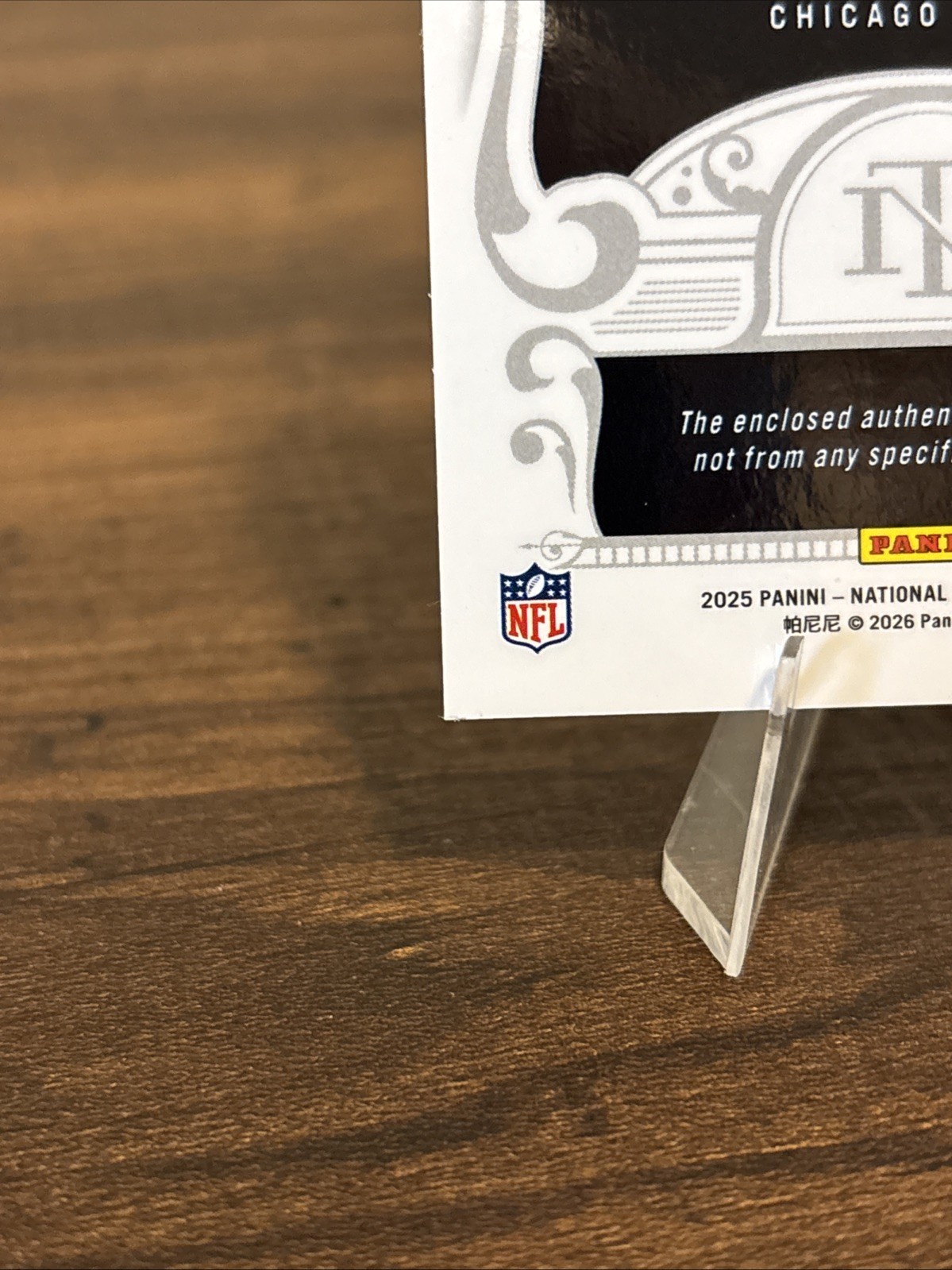 2025 Panini National Treasures Luther Burden Game Gear NFL SHIELD 1/1 RC Bears