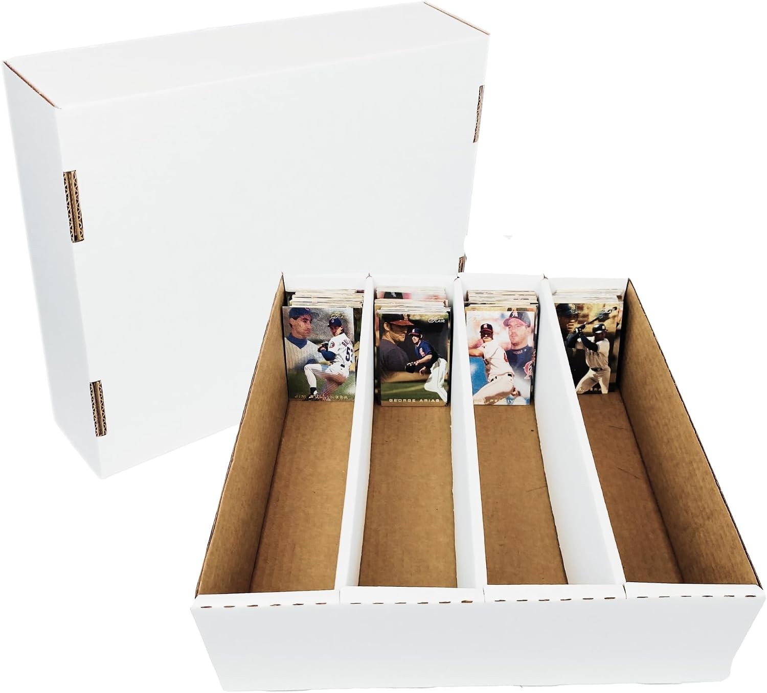 4 Row Trading Card Storage Box – 3200 ct Storage Box for Sports, Gaming, Base…