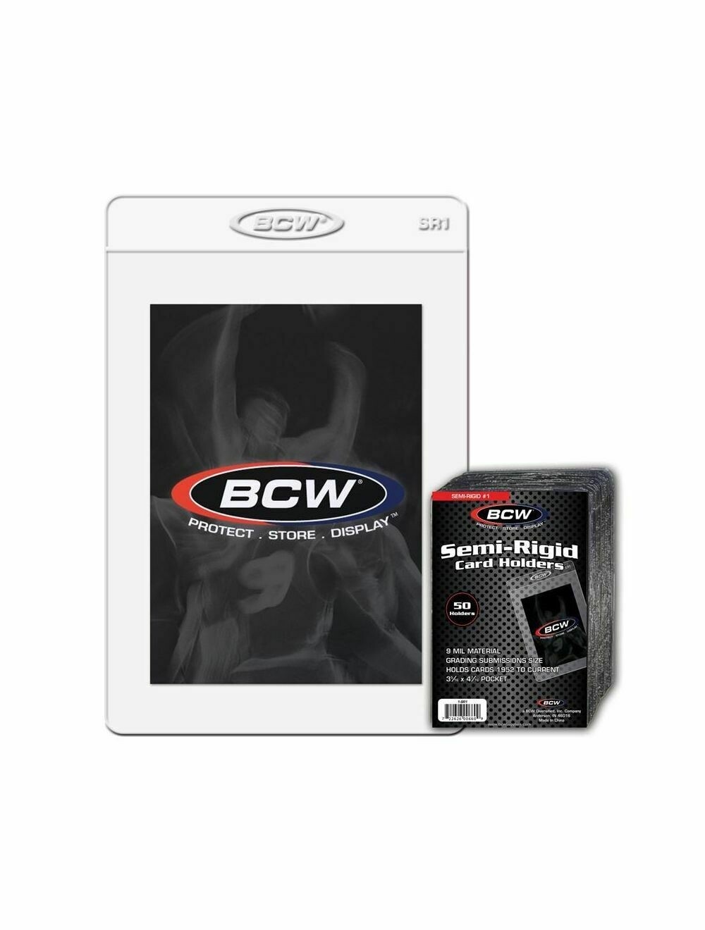 Pack of 50 BCW Large Semi Rigid Graded Trading Card Submission Holders