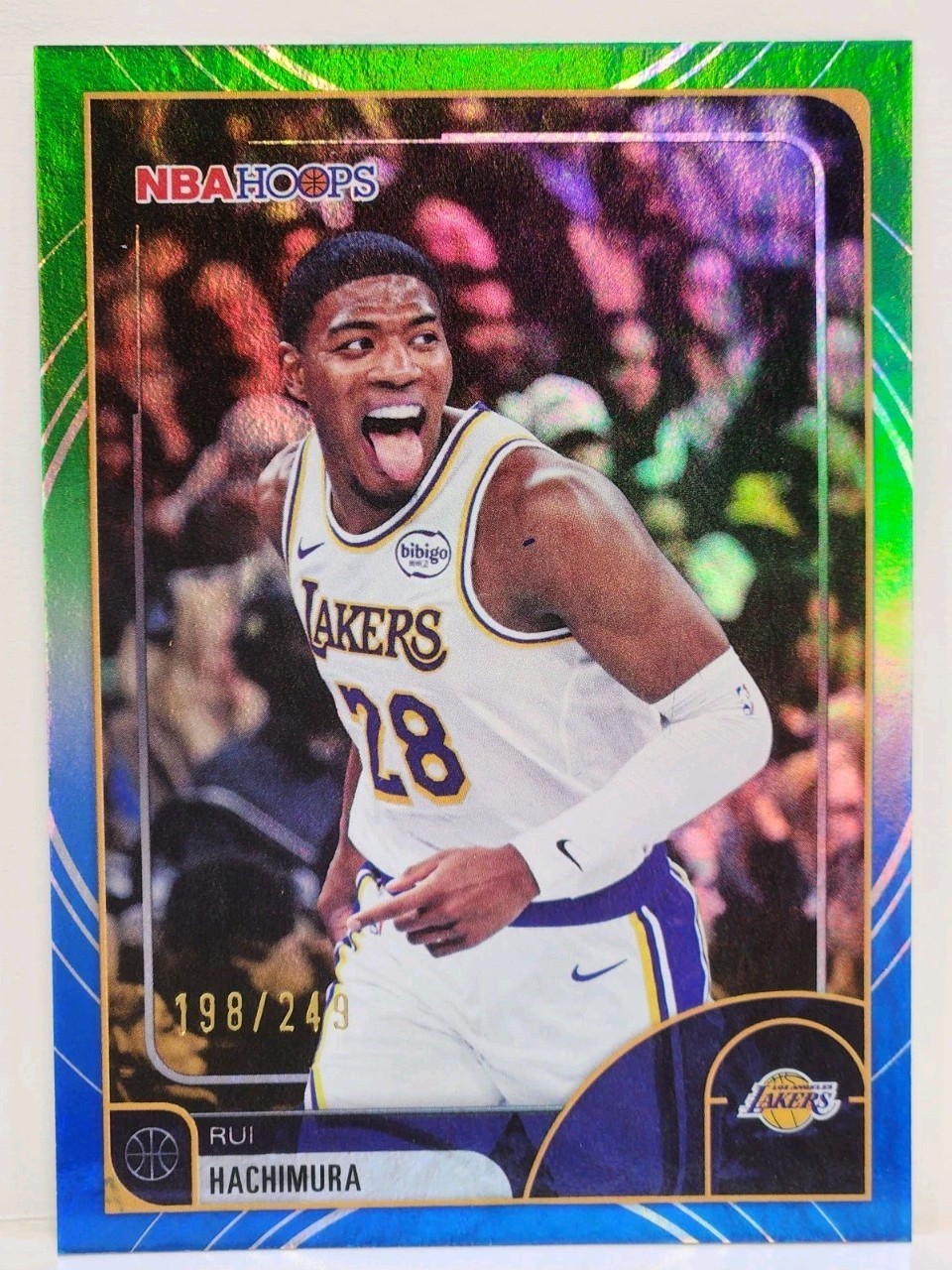 2025-26 Topps NBA Hoops Rui Hachimura Rainbow Green and Blue /249 #1