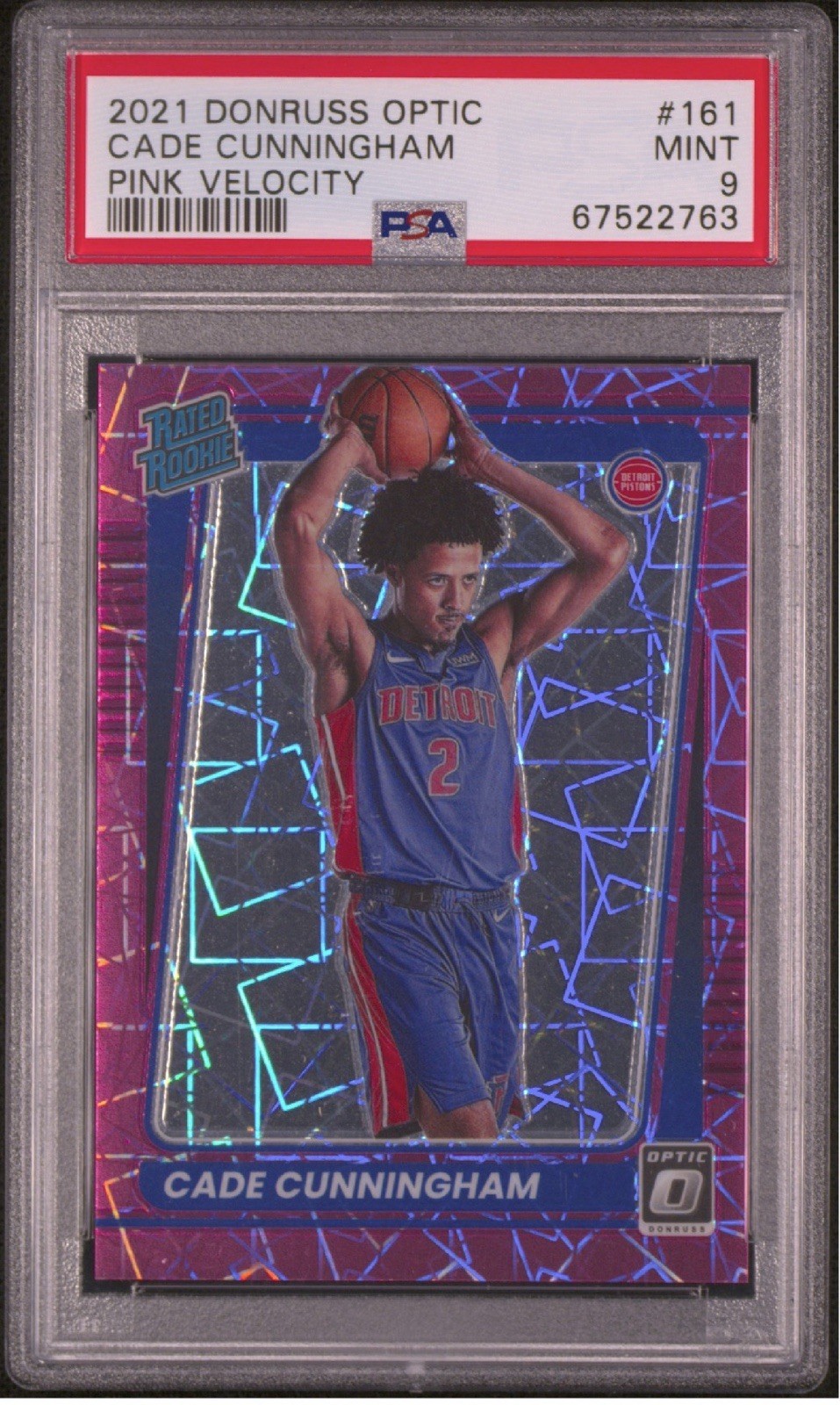 2021 Donruss Optic Rated Rookie Cade Cunningham #161 Pink Velo /79 (RC)