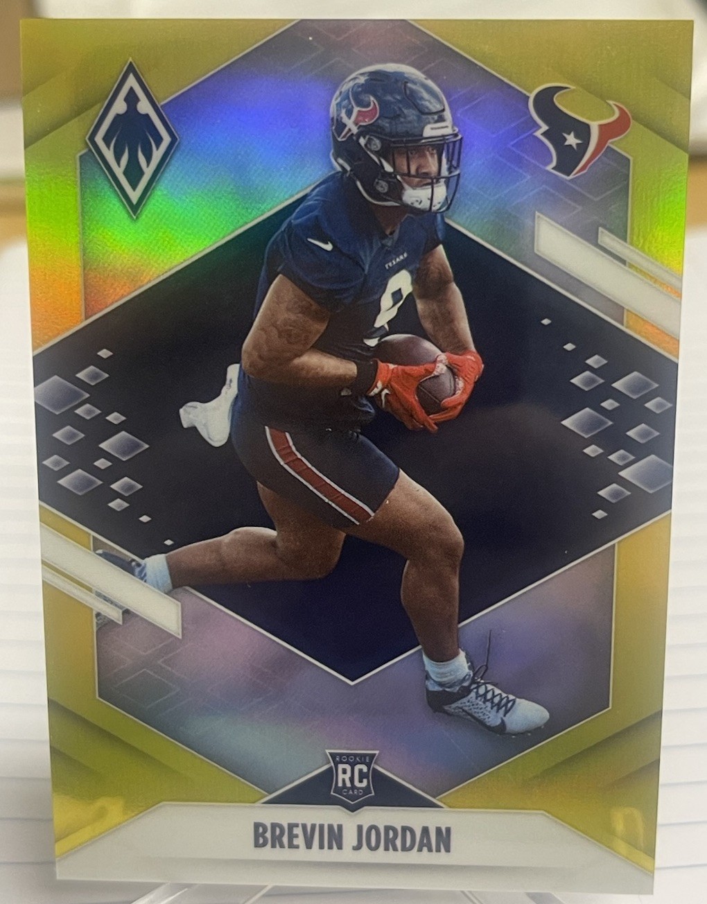 Brevin Jordan 2021 Panini Phoenix RC Rookie #181 Yellow /75 TEXANS