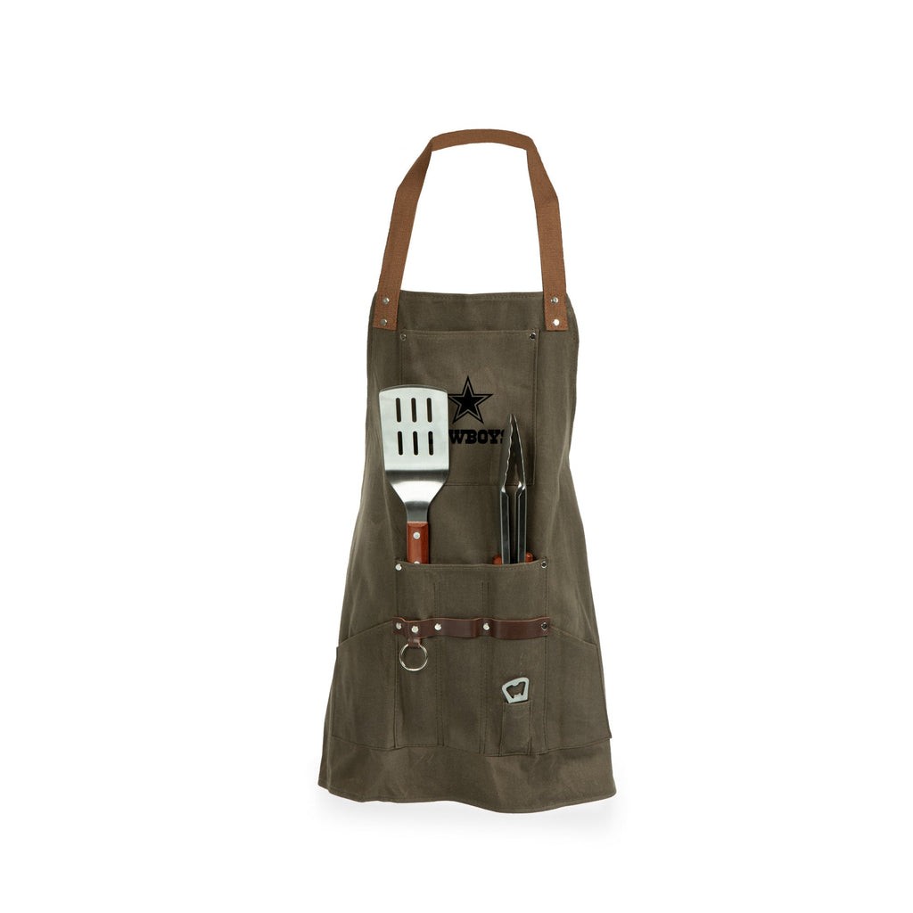 Dallas Cowboys – BBQ Apron with Tools & Bottle Opener