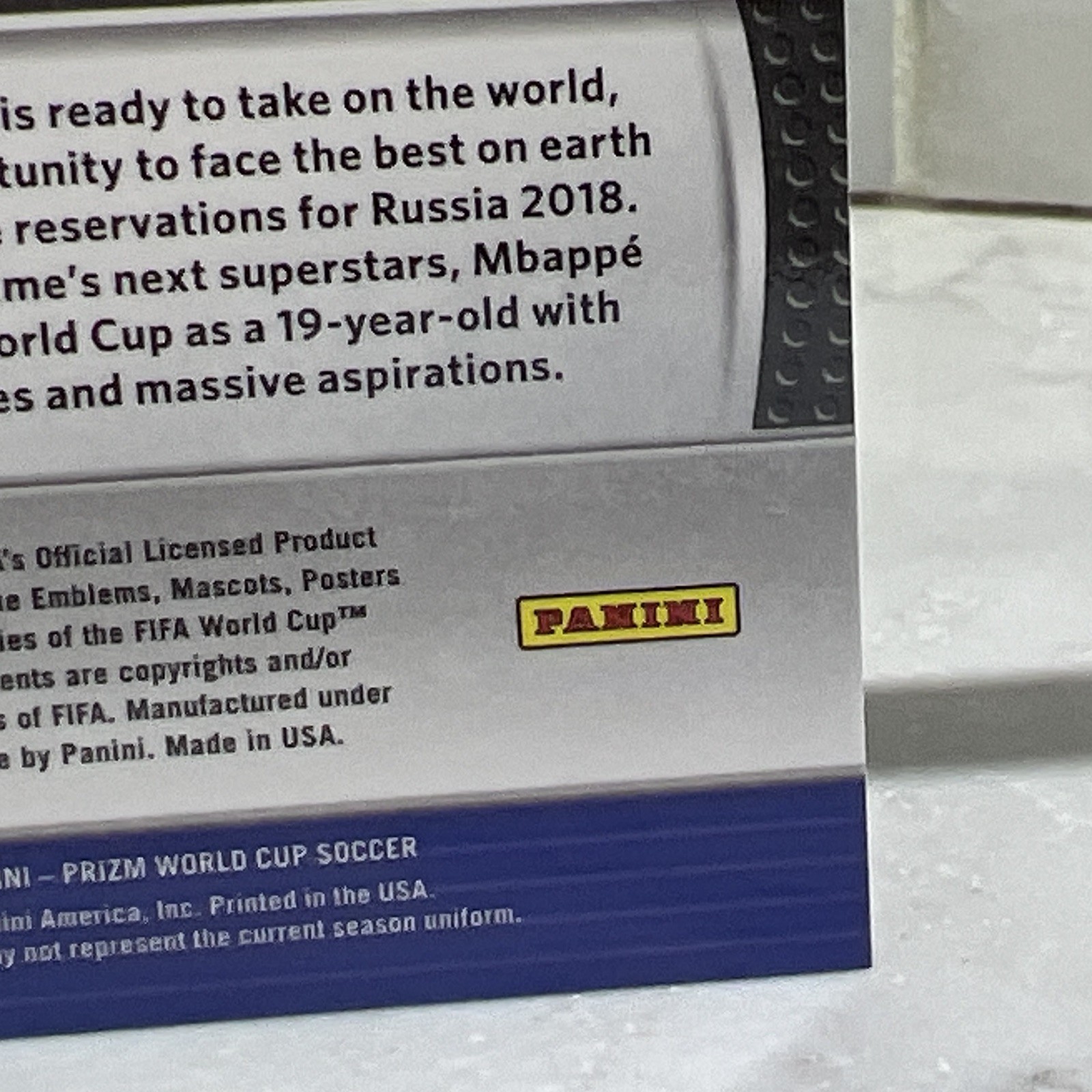 Panini 2018 Prizm World Cup Russia Soccer Kylian Mbappé France #80 Base