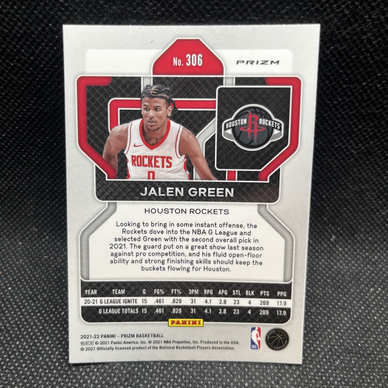 2021-22 Panini Prizm – Jalen Green #306 Silver Wave Prizm (RC)