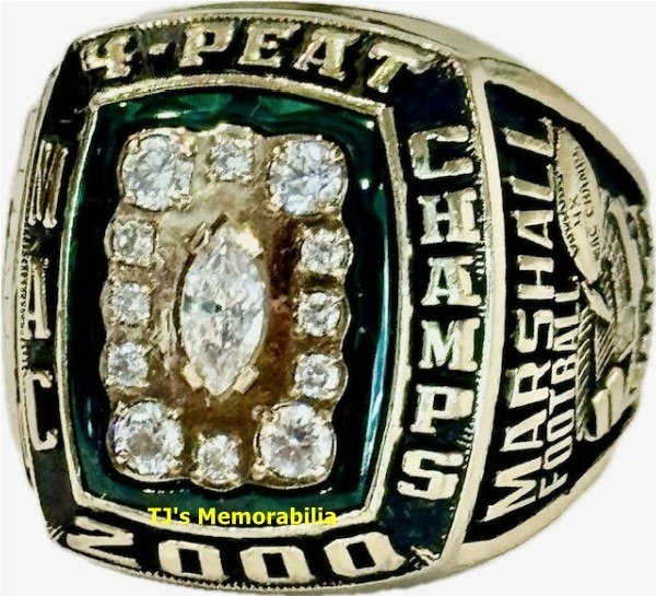 2000 MARSHALL THUNDERING HERD MAC & MOTOR CITY BOWL CHAMPIONS CHAMPIONSHIP RING
