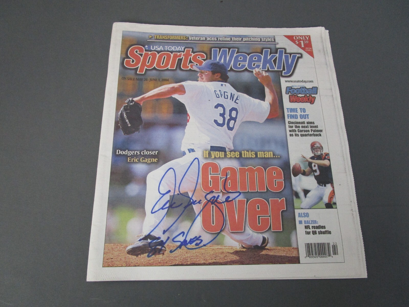3 SIGNED Sports Weekly VLADIMIR GUERRERO + ADAM KENNEDY + ERIC GAGNE Baseball