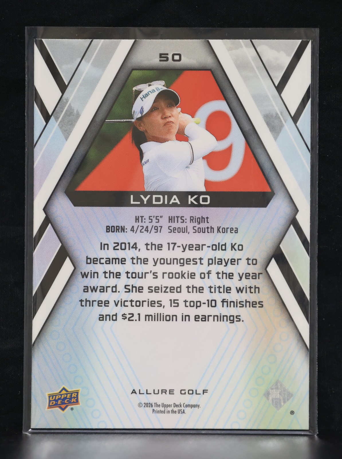 2026 Upper Deck Golf Lydia Ko #50 Allure Rookie Card