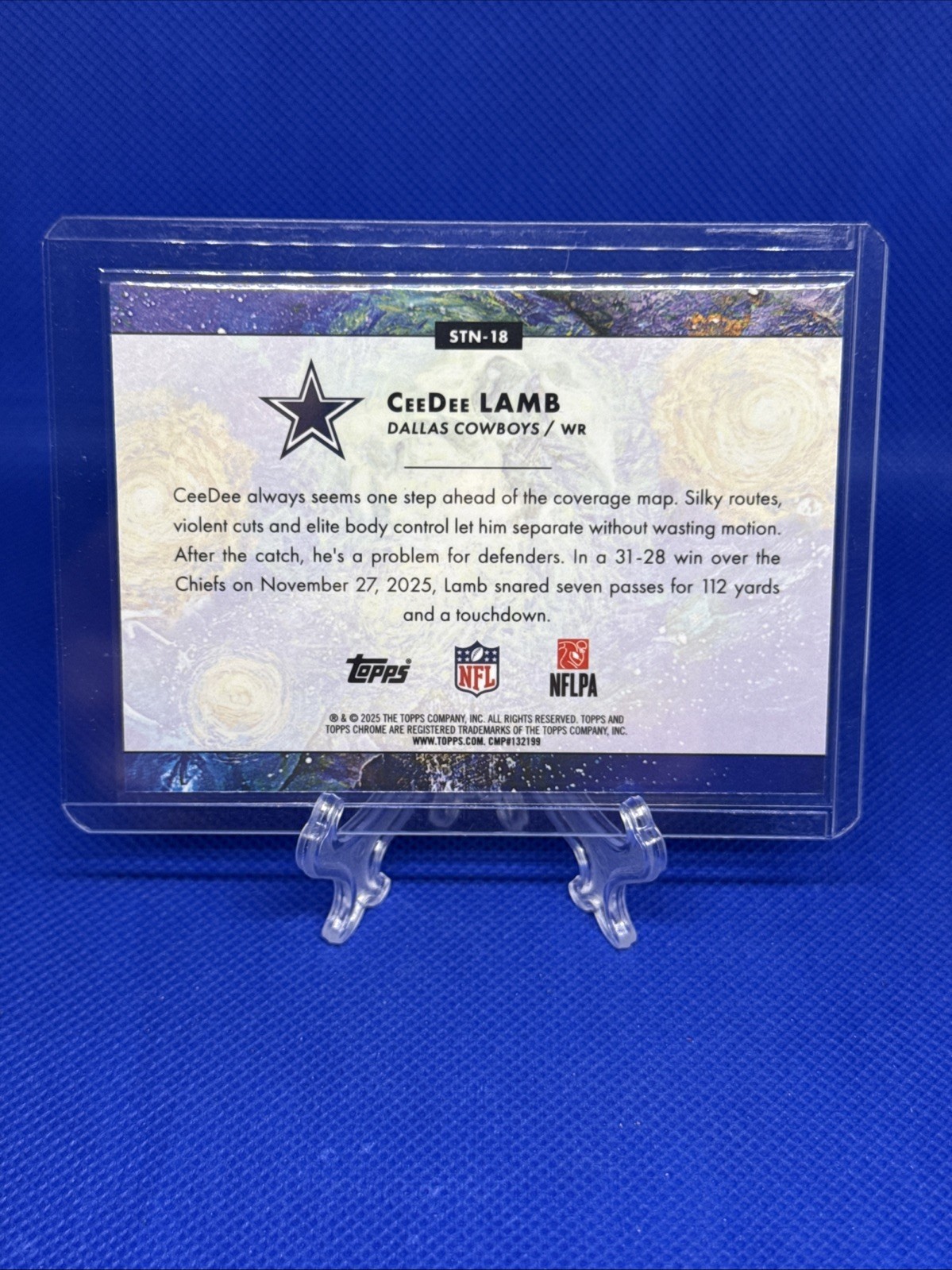 2025 Topps Chrome Cosmic STARS IN THE NIGHT CeeDee Lamb STN-18 Dallas Cowboys