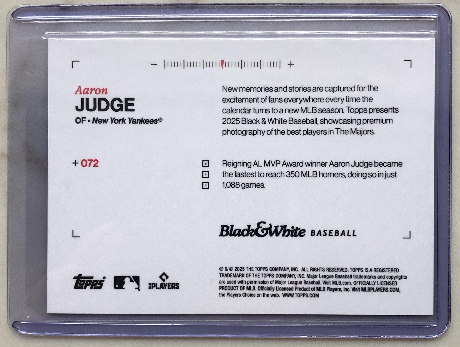 2025 Topps Black & White Aaron Judge Green /99