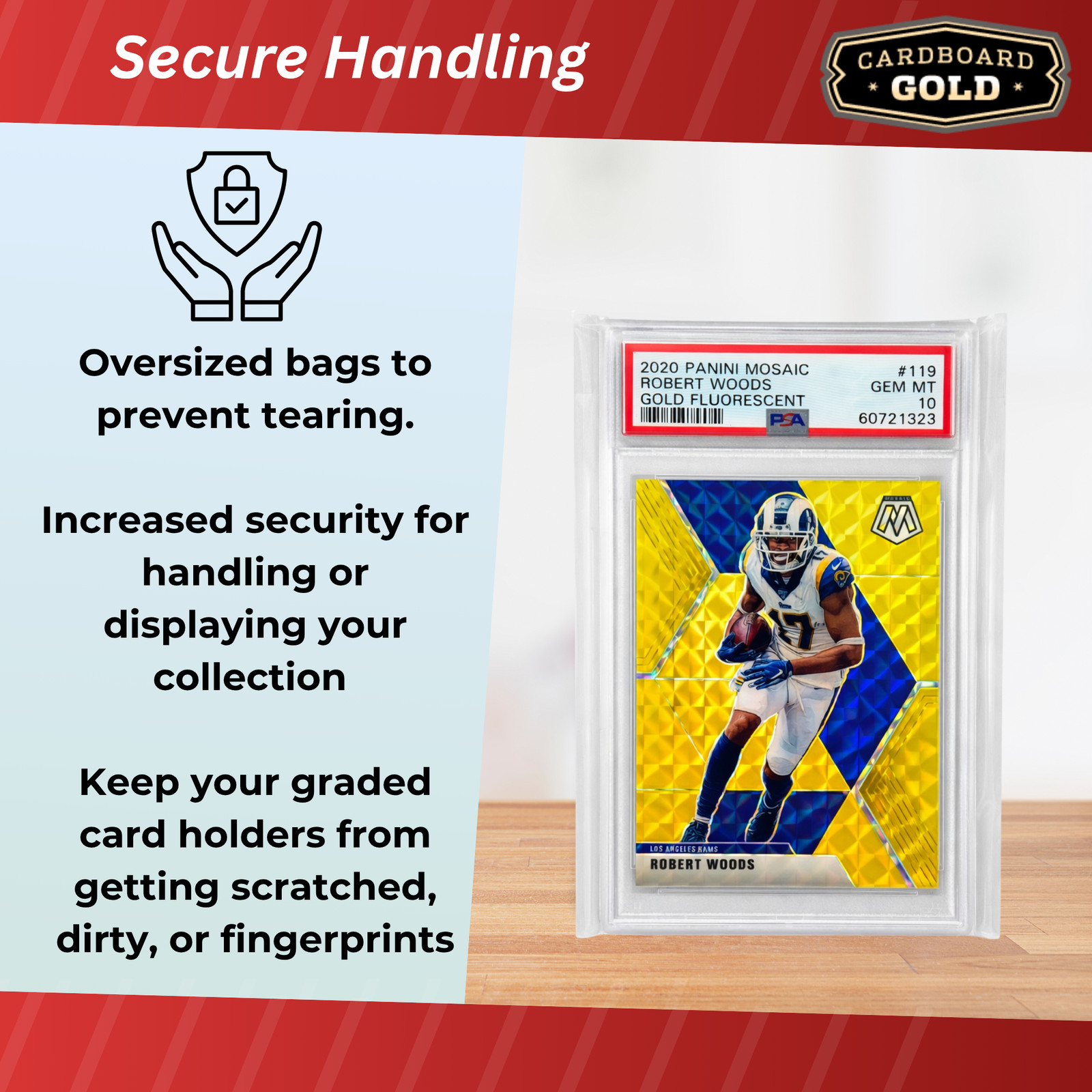 100 (1 Pack) Ultra CBG RESEALABLE GRADED CARD BAGS GB