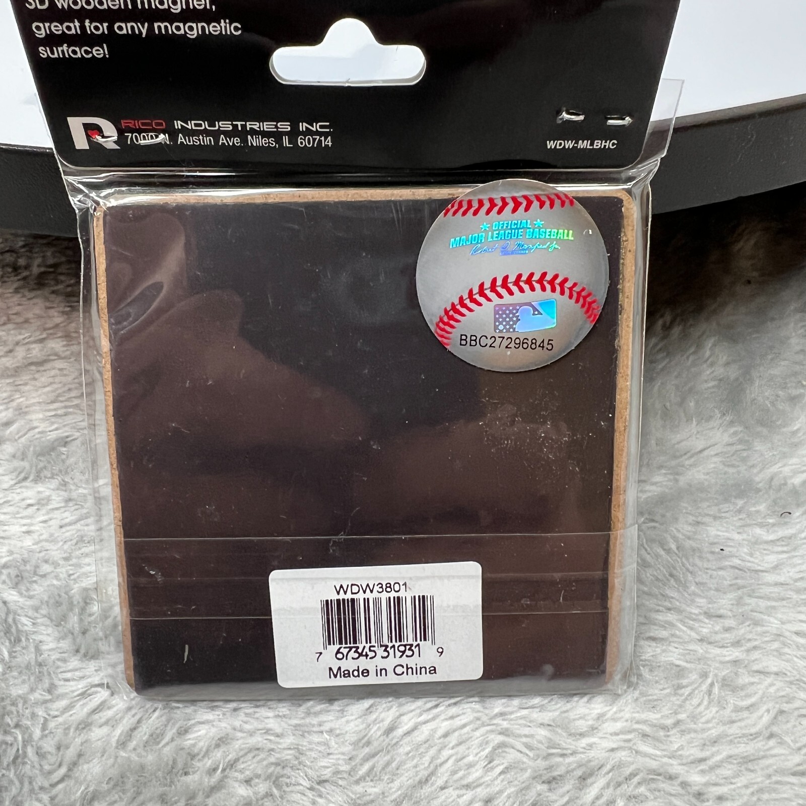 2pk Baltimore Orioles Magnet 3D Wooden Style 3×3 Collectibles MLB Official Merch