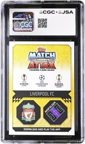 Xabi Alonso Liverpool Signed 2022-23 Topps Match Attax UCL #415 CGC 10/10 Card
