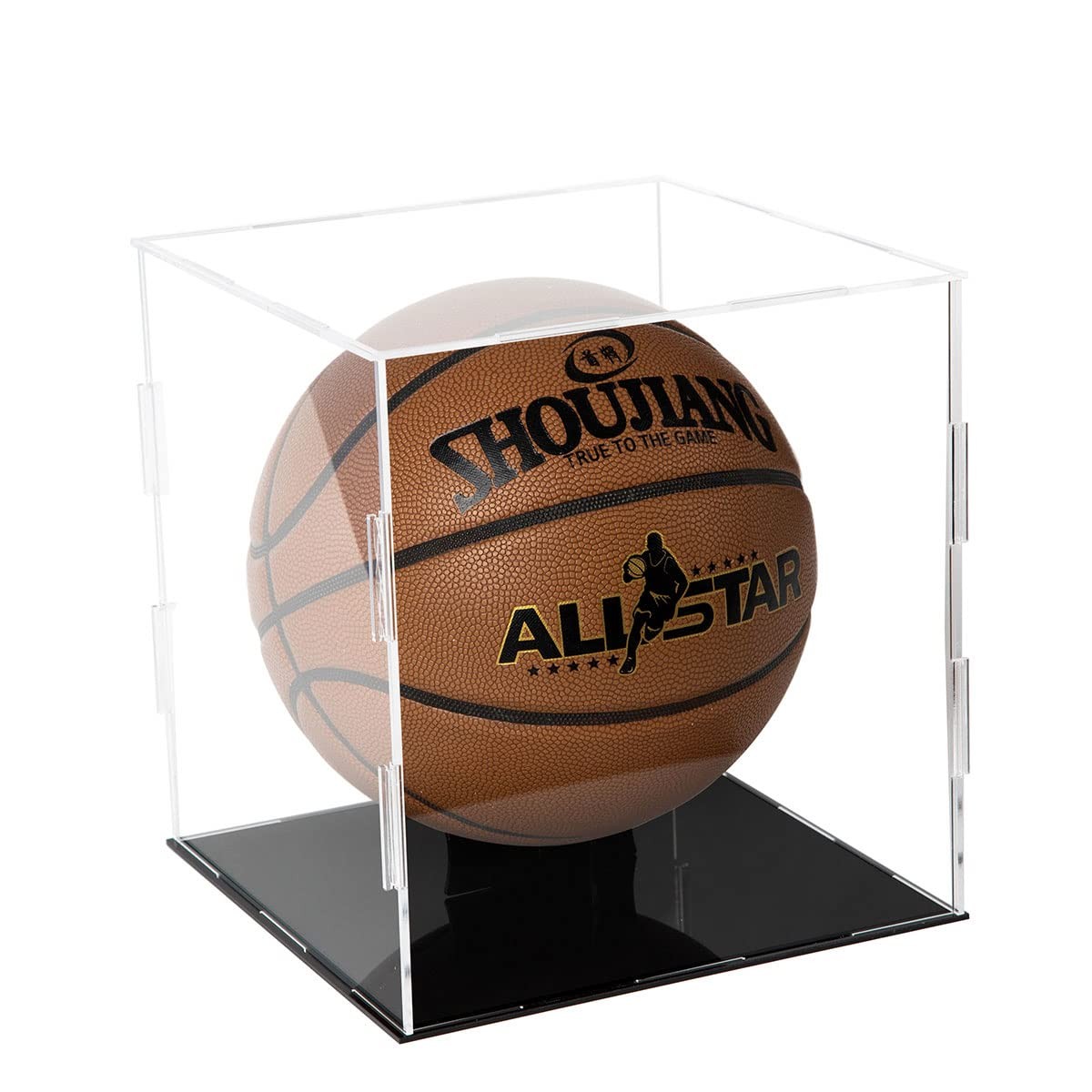 Basketball Display Case Clear Acrylic Glass Cube Assemble Transparent