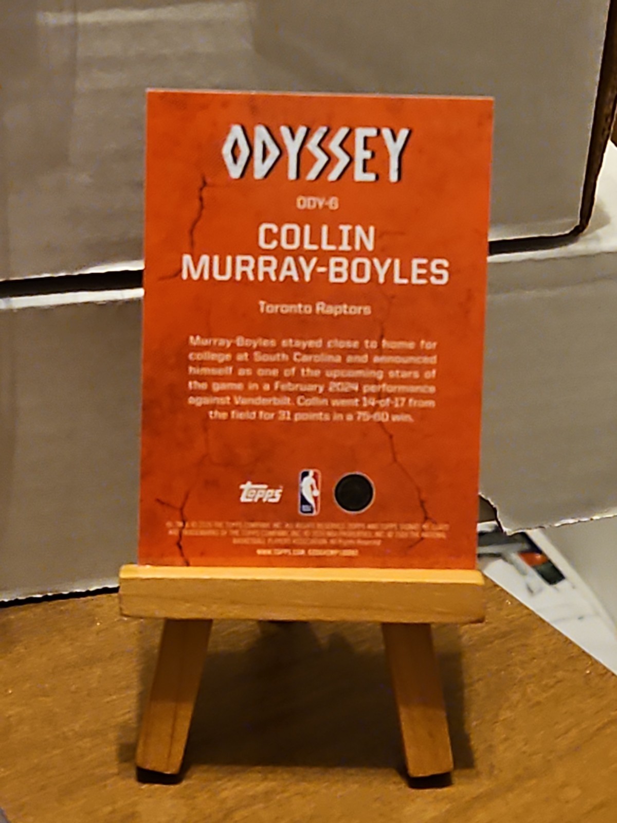 2025-26 Topps Collin Murray-Boyles Odyssey Rookie Card ODY-6